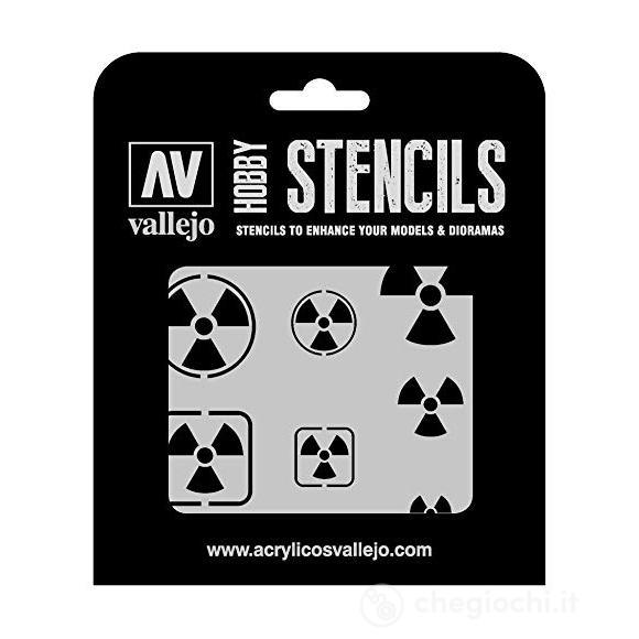 Stencil Stsf005 Radioactivity Signs