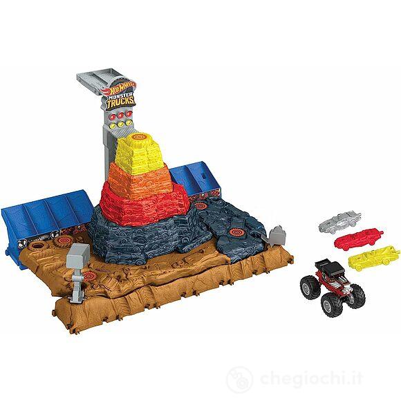 Hot Wheels Monster Trucks Arena degli Scontri Bone Shaker, Sfida Demolizione (HNB96)