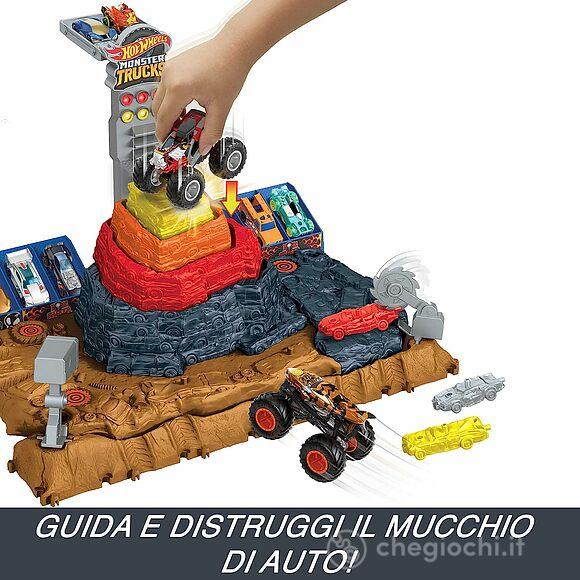 Hot Wheels Monster Trucks Arena degli Scontri Bone Shaker, Sfida Demolizione (HNB96)
