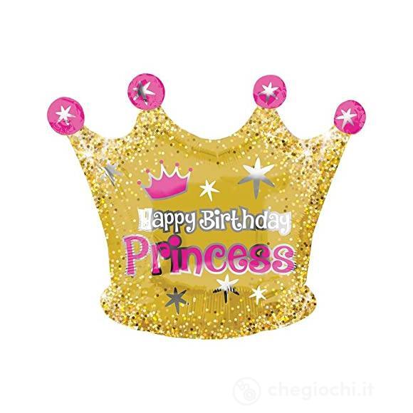 Anagram: Hbd Gold Crown 50X40 Cm S50 Q. Pallone Foil Junior Shape 50 X 40 Cm Happy Birthday Crown