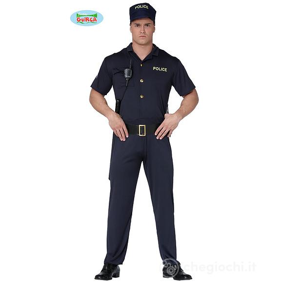Costume Uomo Poliziotto Di Quartiere Manica Corta Taglia M (84664)