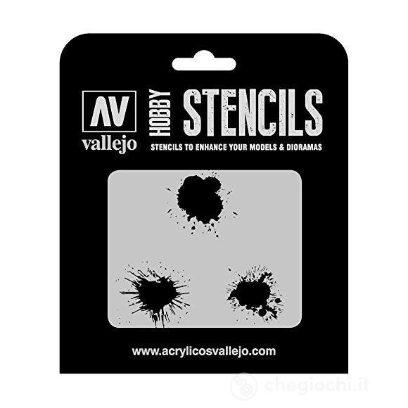 Stencil Sttx005 Paint Stains