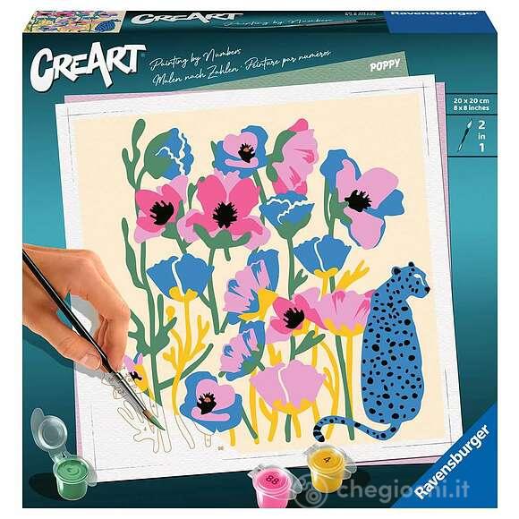 CreArt Serie Trend quadrati - Poppy: Papaveri (23667)