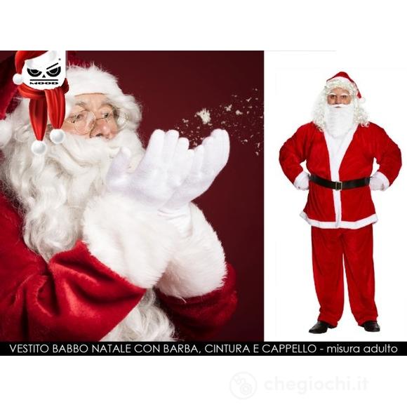 Costume Babbo Natale Barba Cintura Cappello (XT2075)