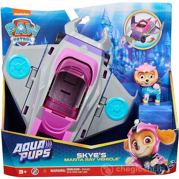 Paw Patrol Aqua Pups - Skye con veicolo Manta Ray