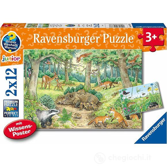 Puzzle 2x12 Pz Animali Nel Bosco (5673)