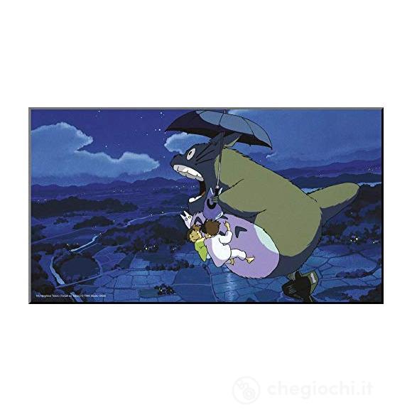 Totoro Flying With Umbrella Wood Panel