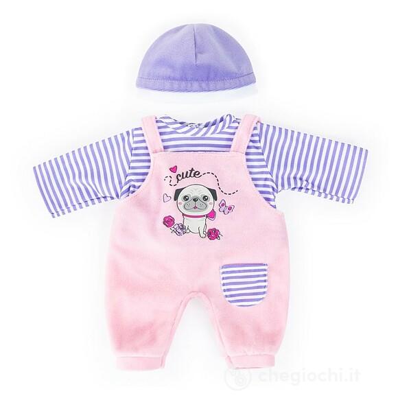 Vestitino Completo Per Bambolotto 46 Cm Salopette Rosa (84683AA)