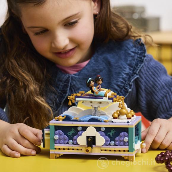 LEGO | Disney Princess 43295 Box Gioielli di Jasmine, Giocattolo di Aladdin, 2 Mini Bamboline, 2 Anelli e Lampada, Regalo 6+