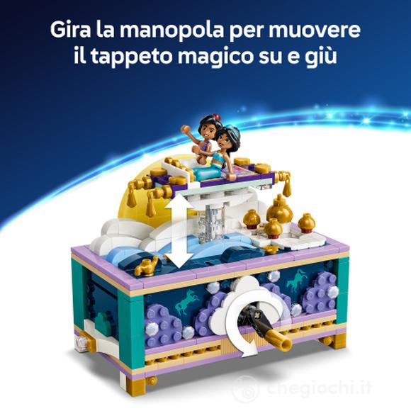LEGO | Disney Princess 43295 Box Gioielli di Jasmine, Giocattolo di Aladdin, 2 Mini Bamboline, 2 Anelli e Lampada, Regalo 6+