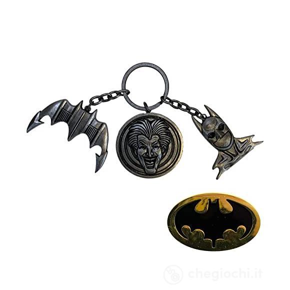 Batman 1989 Chs Keychain+Pin Set