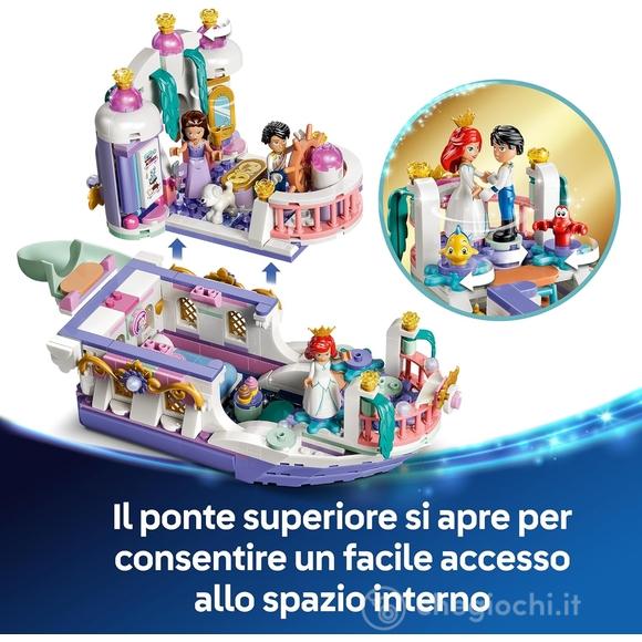 LEGO | Disney Princess 43299 La Barca Nuziale di Ariel, Giocattolo da La Sirenetta con 7 Minifigure, Regalo per Bambine 6+