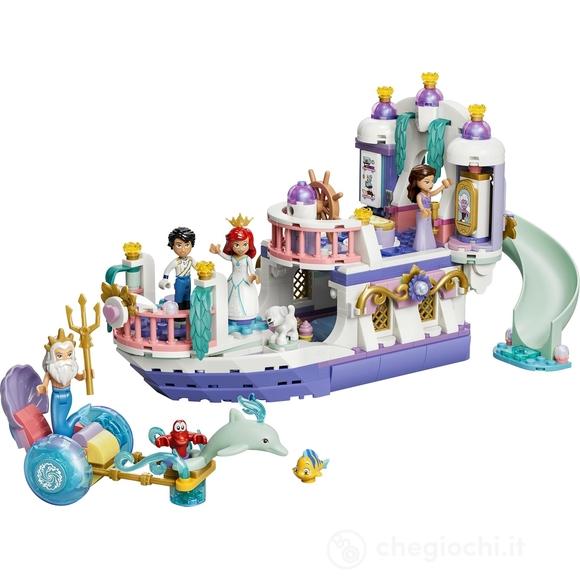 LEGO | Disney Princess 43299 La Barca Nuziale di Ariel, Giocattolo da La Sirenetta con 7 Minifigure, Regalo per Bambine 6+