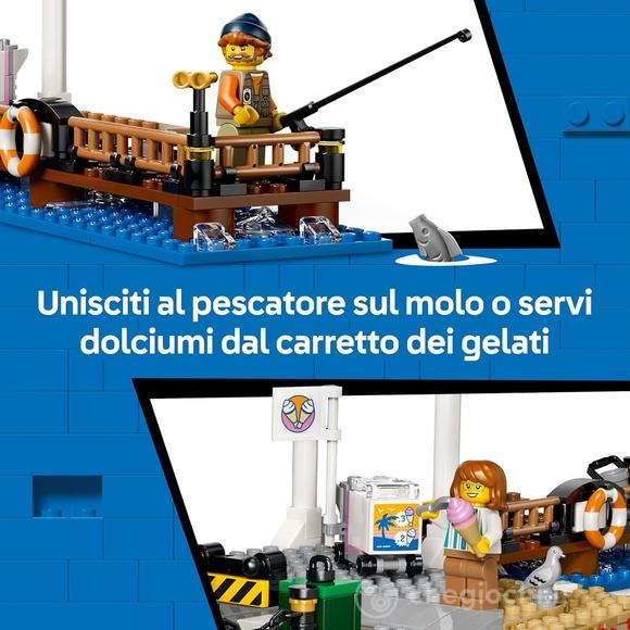 LEGO City Classic 60506 Tram Classico della Spiaggia, Treno Giocattolo con Binari e Scena di Strada, Regalo per Bambini da 7+