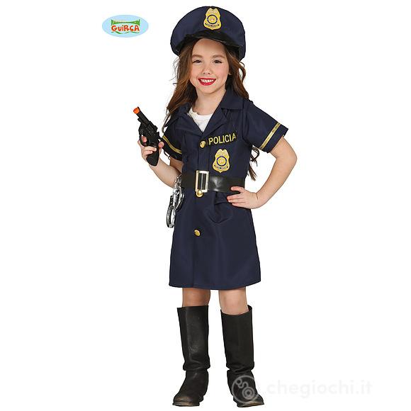 Costume Poliziotta Di Quartiere Manica Corta Bambina Taglia 7-9 Anni (85702)