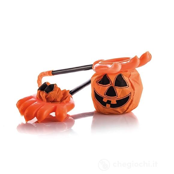 Mano Cestino dolcetti zucca Halloween (1703)