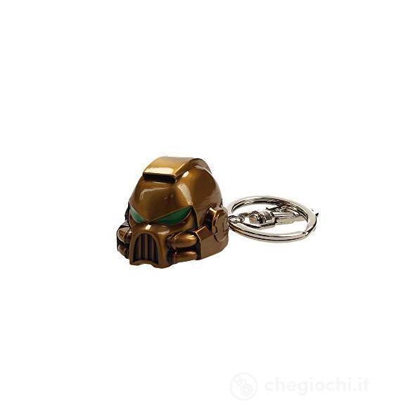 Warhammer 40k Gold Mkvii Helmet Portachiavi
