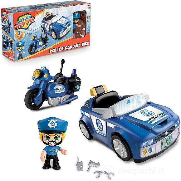 Playset Action Heroes Moto e Auto Polizia (ACN05010)