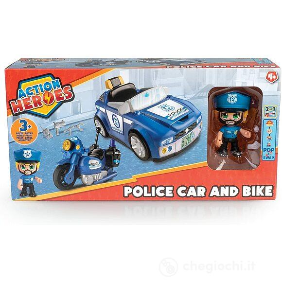 Playset Action Heroes Moto e Auto Polizia (ACN05010)