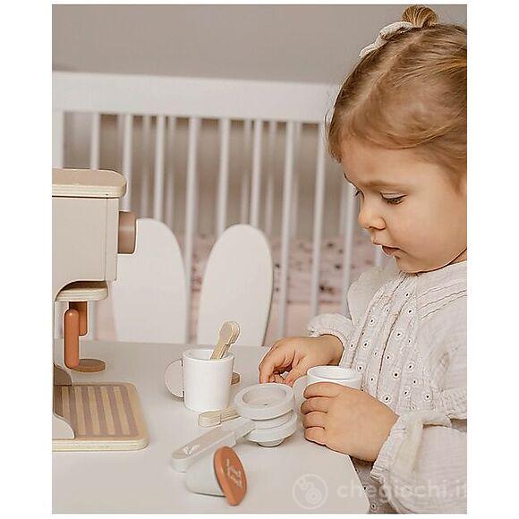 Macchina Da Caffè Giocattolo In Legno - Beige