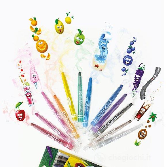 I Profumelli - 12 Pastelli a Cera Gira & Colora Profumati