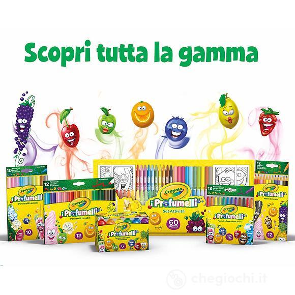 I Profumelli - 12 Pastelli a Cera Gira & Colora Profumati