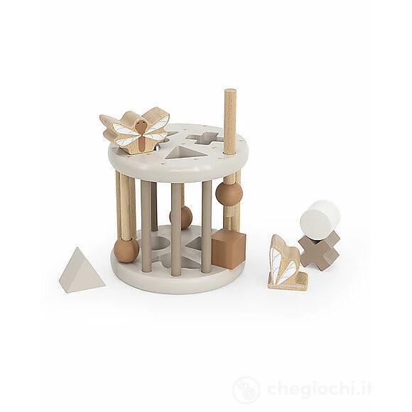 Ruota Forme Geometriche A Incastro In Legno - Beige