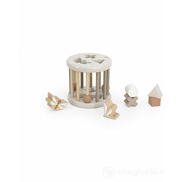 Ruota Forme Geometriche A Incastro In Legno - Beige