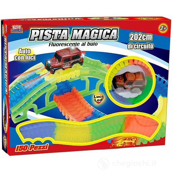 Pista Auto fluorescente al buio. 150 pezzi