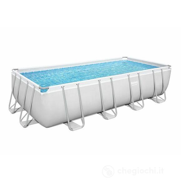Piscina rettangolare Power Steel da 488x244x122 cm con pompa filtro a cartuccia (56670-3)