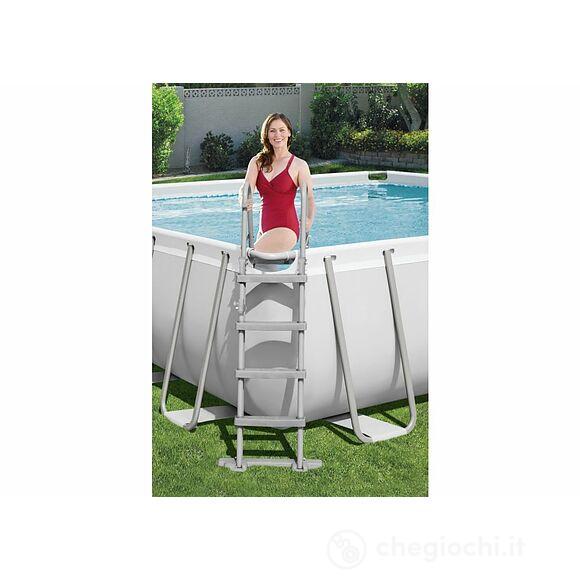 Piscina rettangolare Power Steel da 488x244x122 cm con pompa filtro a cartuccia (56670-3)