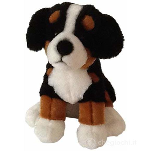 Peluche Cane Bovaro Del Bernese Seduto Con Guinzaglio – 19 Cm, Morbido E Realistico, Imbottitura Riciclata – Uni-Toys