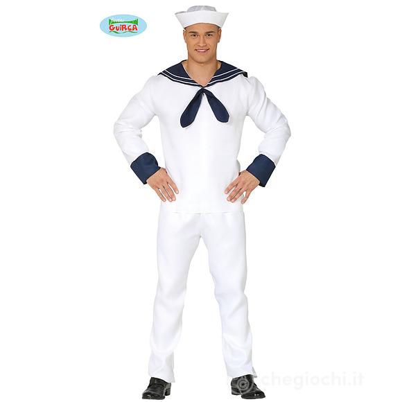 Costume Uomo Marinaio Bianco Taglia M (84723)