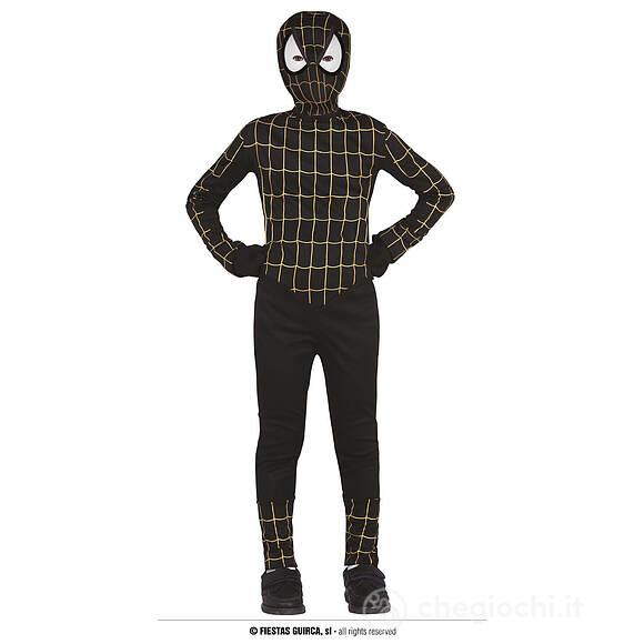 Costume Supereroe Mascherato Nero Bambini 10-12 Anni (77728)