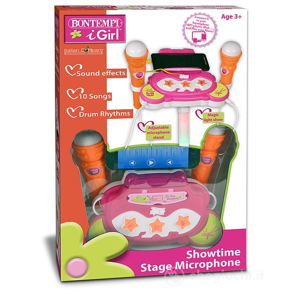 Doppio Microfono da Palcoscenico con Connessione Mp3 (40 1472)