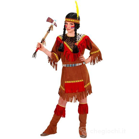 Indiana (Vestito, Grembiule, Copristivali, Fascia Per Testa Con Piuma) (158 Cm / 11-13 Years)