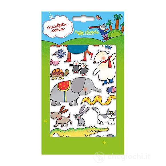 Imagicom Puffnic02 - Nicoletta Costa Puffy Stickers Jungle