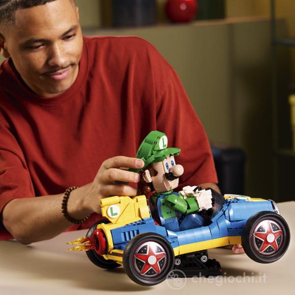 LEGO 72050 Mario Kart: Luigi e Mach 8, Kit per Adulti con Personaggio Nintendo e Auto, Gadget da Collezione, Regalo per Gamer