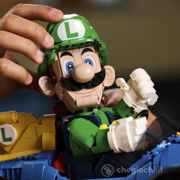 LEGO 72050 Mario Kart: Luigi e Mach 8, Kit per Adulti con Personaggio Nintendo e Auto, Gadget da Collezione, Regalo per Gamer