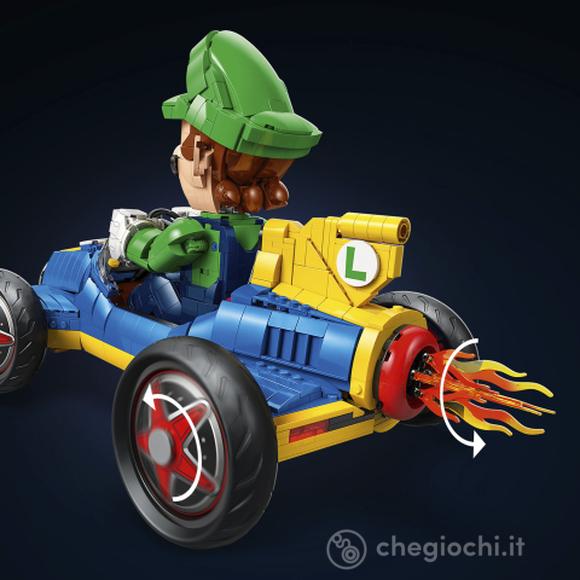 LEGO 72050 Mario Kart: Luigi e Mach 8, Kit per Adulti con Personaggio Nintendo e Auto, Gadget da Collezione, Regalo per Gamer