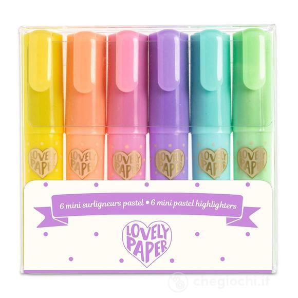 6 Evidenziatori Mini pastello (DD03754)