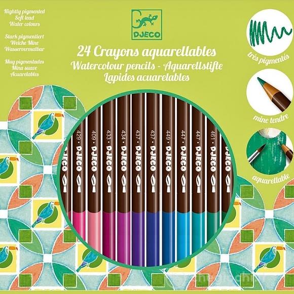 24 matite acquerellabili - Colori per i più piccoli (DJ09754)