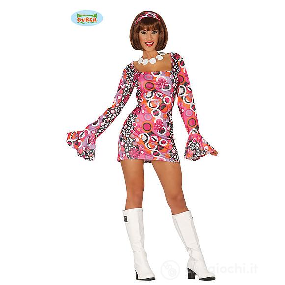 Costume Donna Anni '60 Disco Hippie Taglia L (80754)