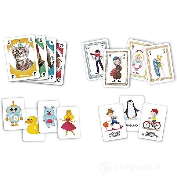 Ricreativi Board Games 4In1 Gioco Di Carte Mimo, Unico, Rubamazzo, 10 Famiglie