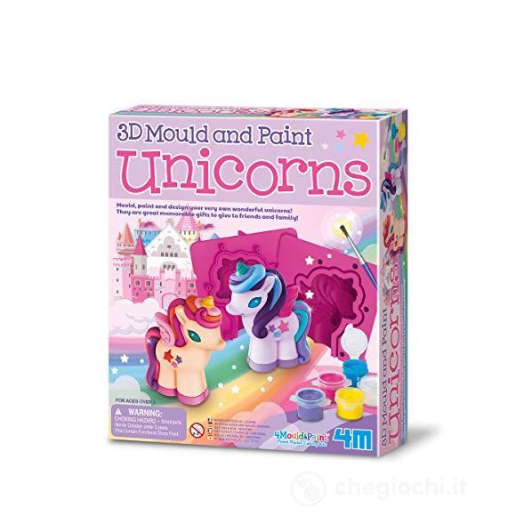 Modella & Dipingi - Unicorni Glitter 3D