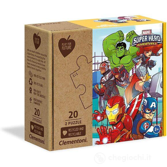 Marvel Super Hero-2x20 pezzi-materiali 100% riciclati Play For Future (24775)
