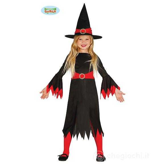 Costume Strega Nera E Rossa Taglia 7-9 Anni (85775)