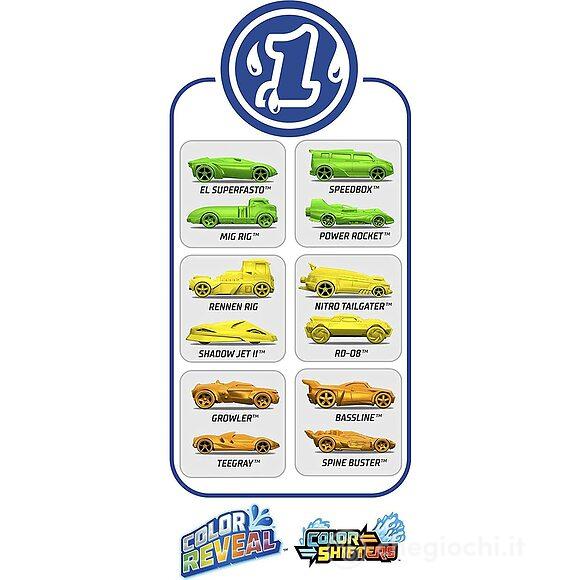 Hot Wheels Color Reveal Confezione da 2 Veicoli in scala 1:64 Macchinine Cambia Colore (HBN63)
