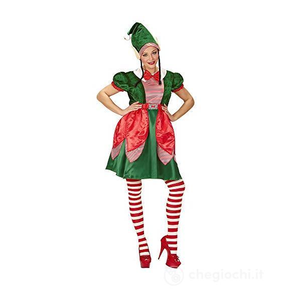 Elfo Aiutante Di Babbo Natale (Vestito, Cappello Con Orecchie E Trecce) S