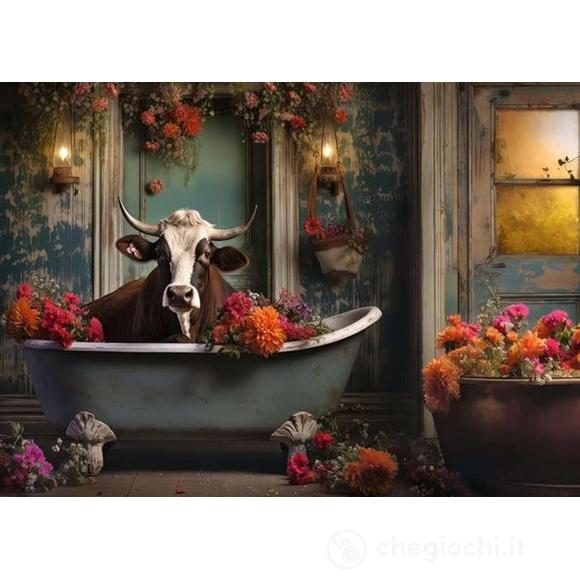 Mucca nella vasca - Puzzle 1000 pezzi - Illustrati (12000782)
